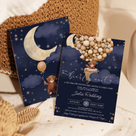 我々は空気バルーンテディ赤ちゃんシャワーを待つことができる 招待状