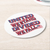 我々は立統一されたち分けWe秋紙コースター ラウンドペーパーコースター (アングル)
