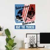 我々は立統一されたち、分割された我々の秋--第2次世界大戦 ポスター (ホームオフィス)