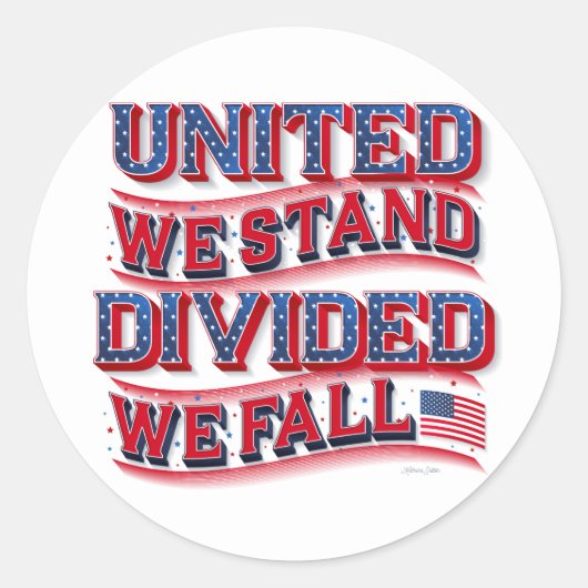 我々は立統一されたち、分割We秋シール ラウンドシール (正面)