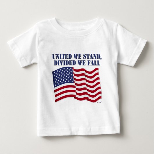 我々は立統一されたち、我々の秋を分割 ベビーTシャツ (正面)