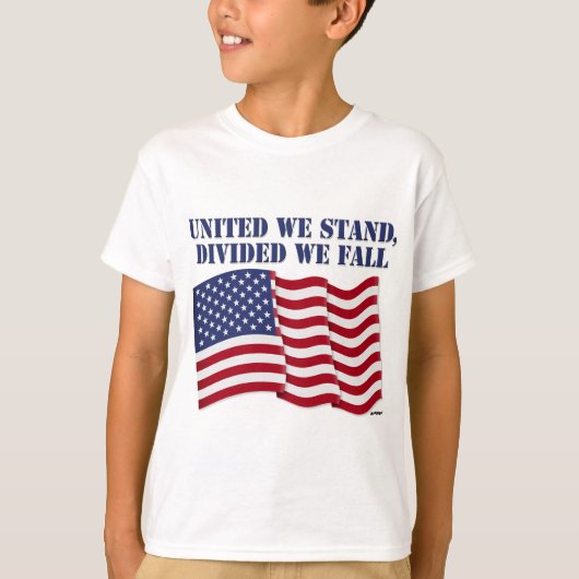 我々は立統一されたち、我々の秋を分割 Tシャツ (正面)