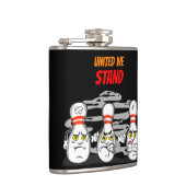 我々は立統一されたつ、ボーリングピン、黒 フラスク (右)