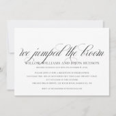 我々は箒を跳び上げた |の結婚お知らせカード 案内状 (正面)