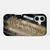 我々は米国民産旗 iPhone 16ケース (裏面横)