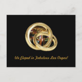 我々は素晴らしいラスベガスで駆結婚け落ちした"バンド" Po 案内ポストカード (正面)