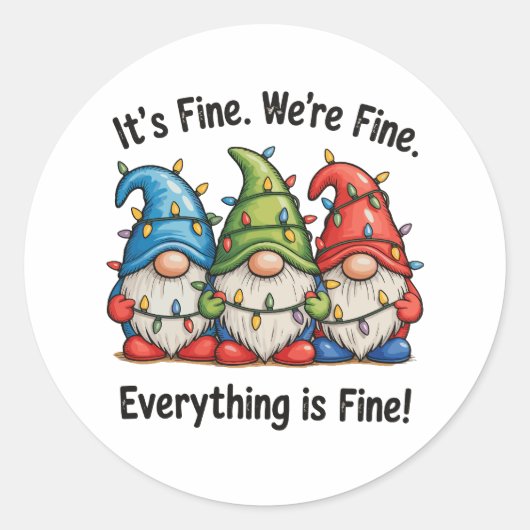 我々は素晴らしすべて素晴らしの格言素晴らしクリスマス ラウンドシール (正面)