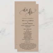 我々は素朴な結婚式 プログラムでモダンテーマカードを行う プログラム (正面/裏面)