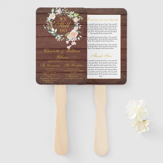 我々は素朴依然としてフローラ誓の更新プログラムを行う ハンドファン (正面&裏面)