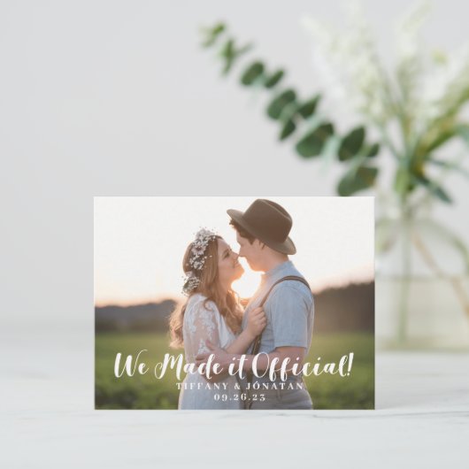 我々は素朴公式の駆け落ち発表をした ポストカード (スタンド正面)