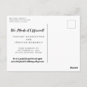 我々は素朴公式の駆け落ち発表をした ポストカード (裏面)