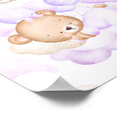 我々は紫色の女の子おむつラッフルサインを待つことができる ポスター (角)