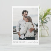 我々は結び付けシンプルたKnot Photo Elopement結婚's 案内状 (スタンド正面)