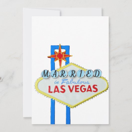 我々は結び付けラスベガス結婚の発表 招待状 (裏面)