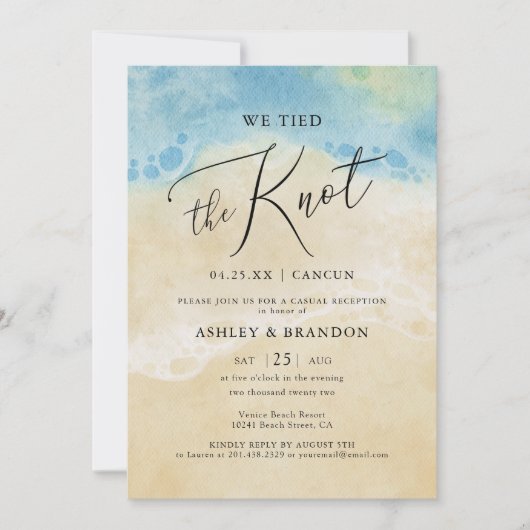我々は結び目のビーチ駆け落ち 招待状 (正面)
