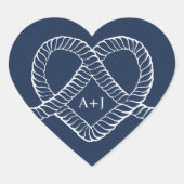 我々は結び目のロープのハート航海の海軍と白 ハートシール (正面)