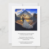 我々は結び目の写真のエレガント飛び結婚出しを結んだ 案内状 (裏面)