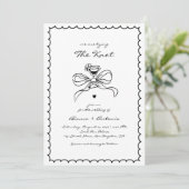 我々は結び目の手描きカクテルのカクテルを結結婚ぶ 招待状 (スタンド正面)