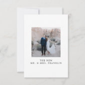 我々は結び目の招待状の駆け落ち発表 招待状 (裏面)