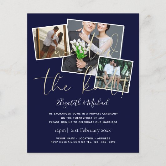 我々は結び目の発表結婚招待状を結んだ (正面)