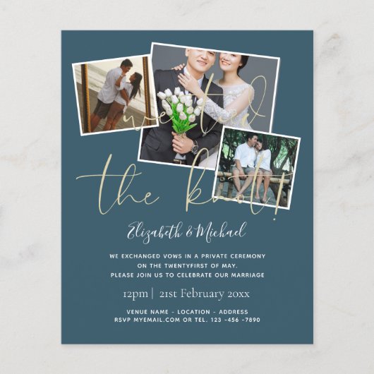 我々は結び目の発表結婚招待状を結んだ (正面)