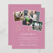 我々は結び目の発表結婚招待状を結んだ (正面/裏面)