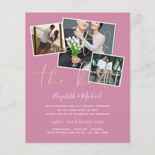 我々は結び目の発表結婚招待状を結んだ (正面)