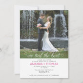 我々は結び目の結婚式のレセプションを結んだ 招待状 (正面)