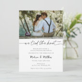 我々は結び目の結婚式レセプションオンリー招待状 招待状 (スタンド正面)