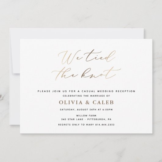 我々は結び目の結婚披露宴の招待状 招待状 (正面)