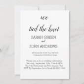 我々は結び目の結婚発表を結んだ 招待状 (正面)