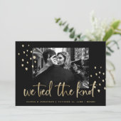 我々は結び目の金ゴールドの結婚発表を結んだ 招待状 (スタンド正面)