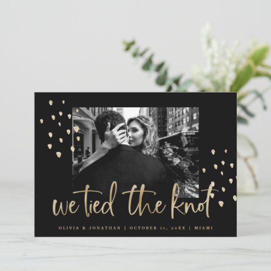 我々は結び目の金ゴールドの結婚発表を結んだ 招待状 (スタンド正面)