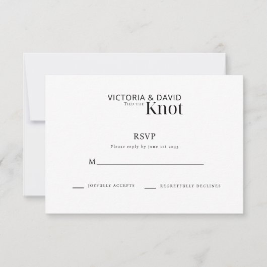 我々は結び目の駆け落ち/結婚披露宴 出欠カード (正面)