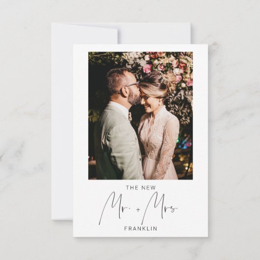 我々は結び目を作った結婚発表を結んだ 招待状 (裏面)