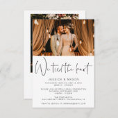 我々は結び目を作った結婚発表を結んだ 招待状 (正面/裏面)