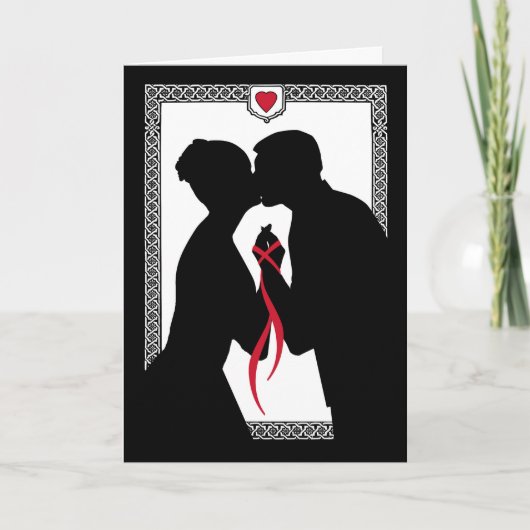 我々は結び目を結び、断食の発表を結婚した処理 案内状 (正面)