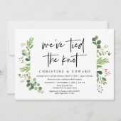 我々は結び目を結んだ、の駆け結婚落ちお祝い 招待状 (正面)