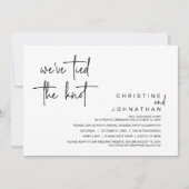 我々は結び目を結んだ、の駆け結婚落ちパーティーの活性化 招待状 (正面)