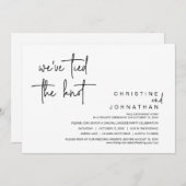 我々は結び目を結んだ、の駆け結婚落ちパーティーの活性化 招待状 (正面/裏面)