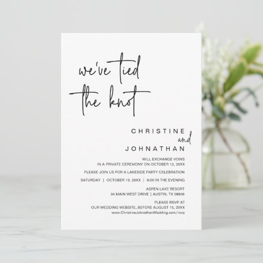 我々は結び目を結んだ、の駆け結婚落ちパーティーの活性化 招待状 (スタンド正面)