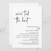 我々は結び目を結んだ、の駆け結婚落ちパーティーの活性化 招待状 (正面/裏面)