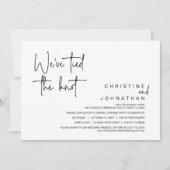 我々は結び目を結んだ、の駆け結婚落ちパーティー 招待状 (正面)