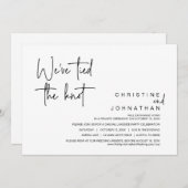 我々は結び目を結んだ、の駆け結婚落ちパーティー 招待状 (正面/裏面)