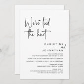 我々は結び目を結んだ、の駆け結婚落ちパーティー 招待状 (正面/裏面)