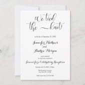 我々は結び目を結んだ |ウェディングカジュアルレセプション 招待状 (正面)