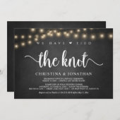 我々は結び目を結んだ、エロペメント素朴パーティーインヴィ 招待状 (正面/裏面)