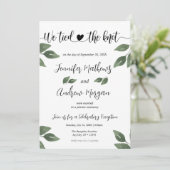 我々は結び目を結んだ |フォトウェディングレセプション 招待状 (スタンド正面)