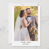 我々は結び目を結んだ |フォトウェディングレセプション 招待状 (裏面)