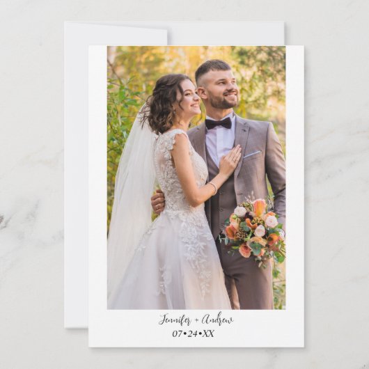 我々は結び目を結んだ |フォトウェディングレセプション 招待状 (裏面)